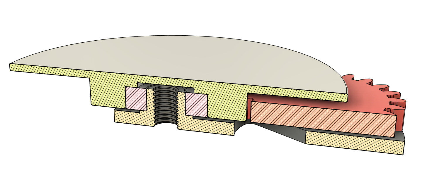 Turntable 3D-Printed Rotary Table D130 STL files (4 RPM Motor AC 220V) V1