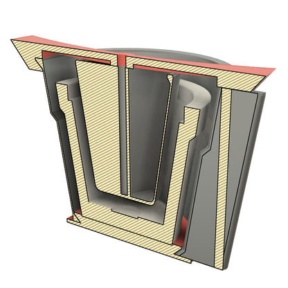 STL Planter mold DIY — Classic Planter — x3 Sizes (50/100/150 ml) — 3D-printed Housing Frame for silicone mold making. Concrete succulent Planter