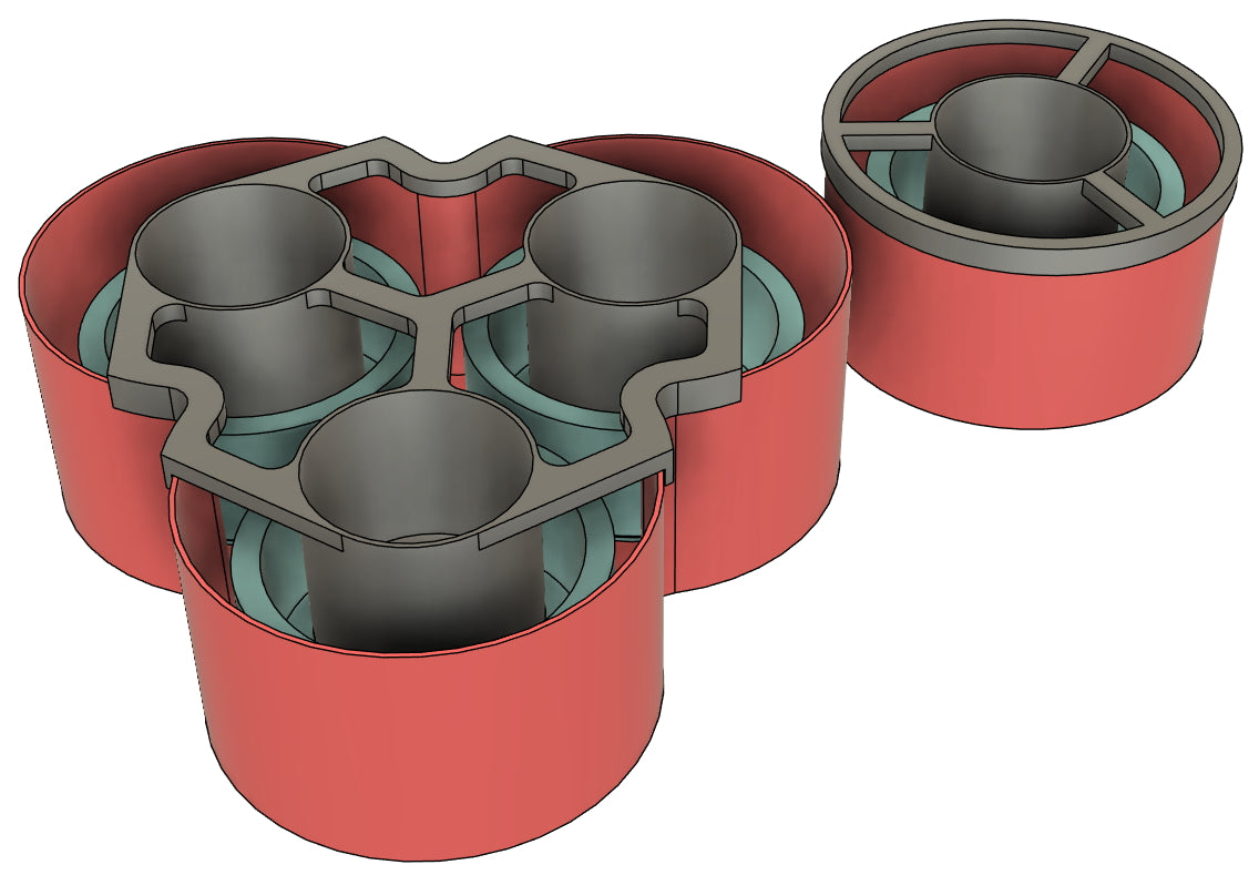 3D-printing STL files to create your own silicone mold for x3 Tealight candles. One mold for 3 Сandles