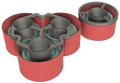 3D-printing STL files to create your own silicone mold for x3 Tealight candles. One mold for 3 Сandles