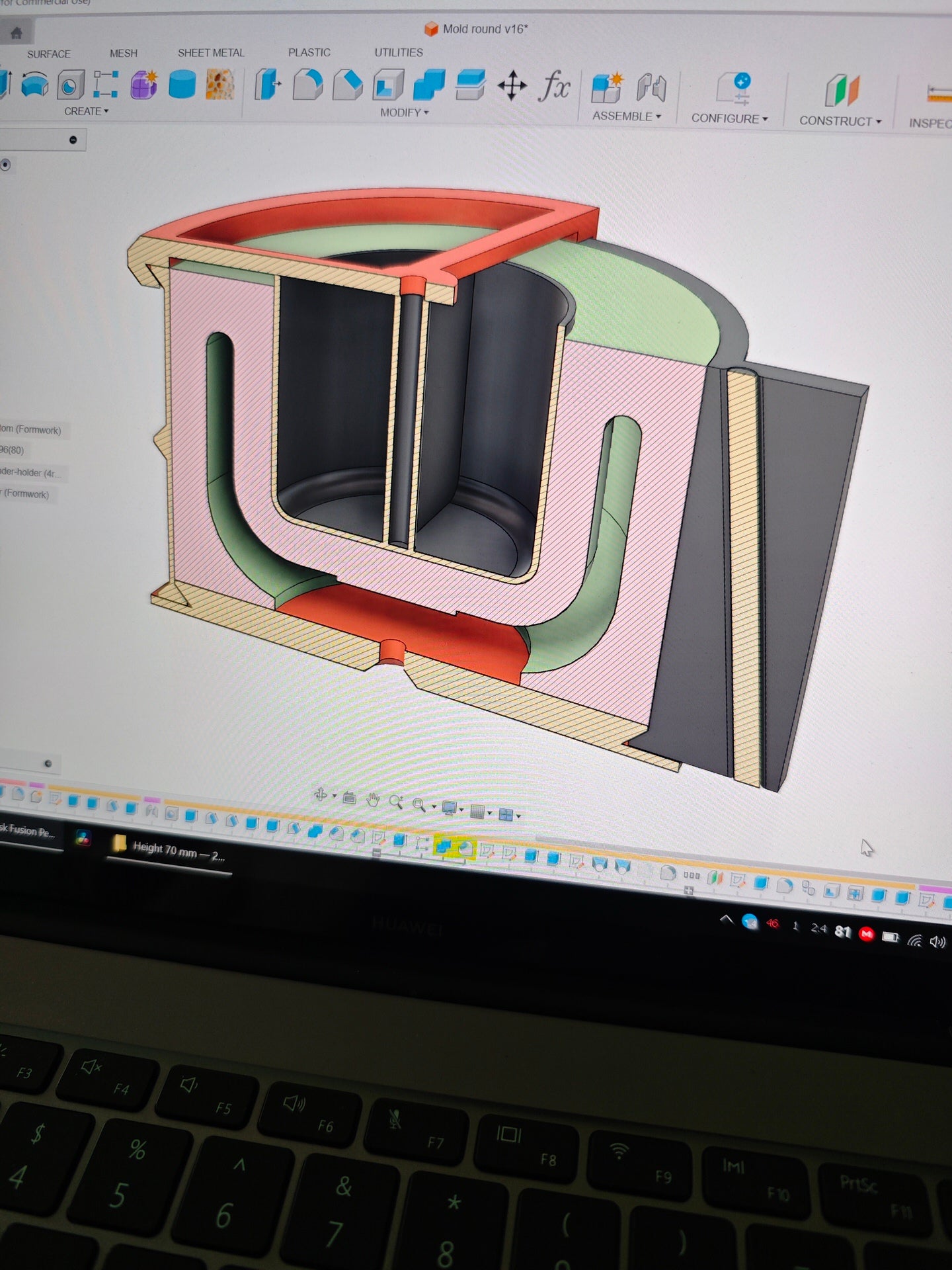 STL Round basic shape — D80mm Сandle container 130/200/280ml — 3D-printed Housing Frame for silicone mold making