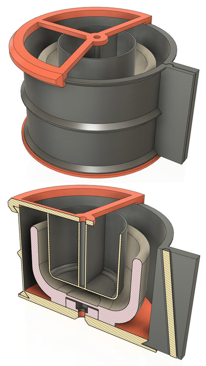 STL Round basic shape — D80mm Сandle container 130/200/280ml — 3D-printed Housing Frame for silicone mold making