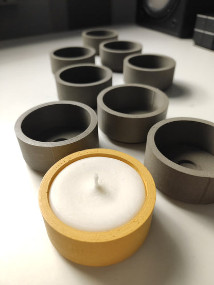 3D-printing STL files to create your own silicone mold for x3 Tealight candles. One mold for 3 Сandles